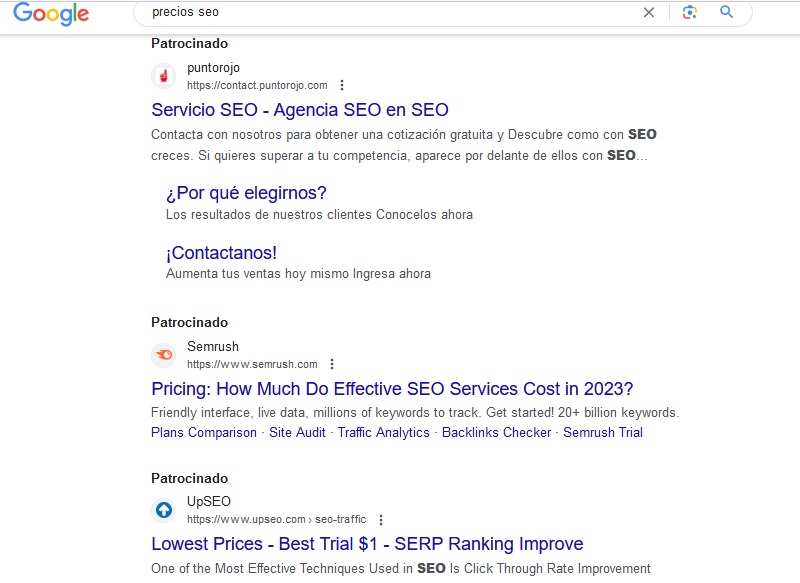 Google Ads vs posicionamiento SEO